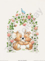 Love Blossoms (Rag Teddy Bears under Rose Arch) (8x10)