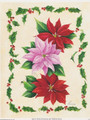 Red and Pink Poinsettias and Holly by Reina (8x10)