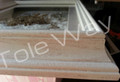 9x12 White wash Hardwood Frame, Fixed glass and backer board