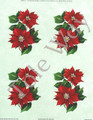 Poinsettia card sheet