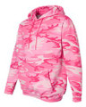 Code V - Adult Pink Camouflage Pullover Hooded Sweatshirt