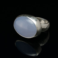 Blue Chalcedony Ring in Silver