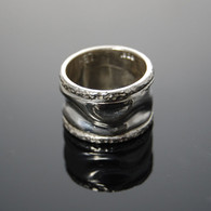 "Waves #2" Cast Silver Ring