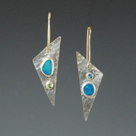 Opal, Blue Topaz & Peridot in Silver & 14kt