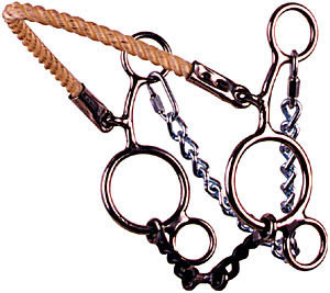 Bit- Hodges Futurity 3-Piece Twisted with Dog Bone Center Mouth