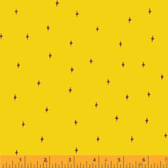 Mustard Twinkle Good Vibes Only - Windham fabrics