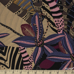 Nyara Tropical Coffee - Alexander Henry Fabrics