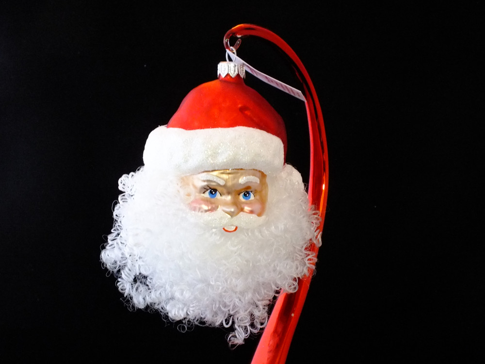 Santa Face with Angel Hair Beard - Klassics by Kurtis, Inc.
