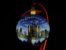 Detroit Skyline Glass Bulb w/Copyrighted Acronym on the Backside