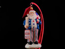 2026 Patriotic Glass Santa Ornament; Celebrating America's 250th Anniversary