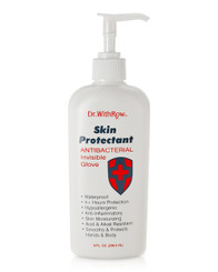 This friendly Skin Protectant allows skin to breathe normally as it nourishes and protects skin for 4 hours or more without re-applying, even after repeated washings. Protects like an invisible glove against paint, tar, hair color, resins, shoe polish, powders, grease, oils, odors, caustic grime, adhesives, ink, and harsh soaps. It's waterproof and hypoallergenic.