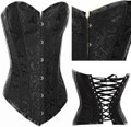 Black Floral Tapestry Overbust Corset