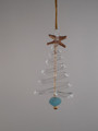 Glass Christmas Tree with Sea Glass (Assorted limited colors)