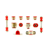 1970 Chevrolet Chevelle El Camino Red Polyurethane New Front End Suspension Bushing Set with Oval Control Arm Bushings
