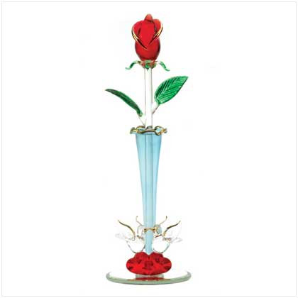 Spun Glass Rosebud Vase Gifts And Blessings