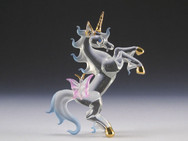 Spun Glass Unicorn with Butterfly