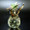 Pewter Dragon on Crystal Green