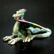 Pewter Dragon Blue and Purple