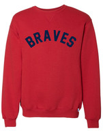 Braves Arch Russell Athletic crewneck red
