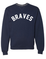 Braves Arch Russell Athletic crewneck navy