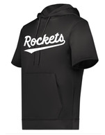 Rockets performance short sleeve Augusta fleece hoodie black