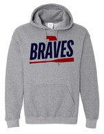 Braves Bat hoodie gray