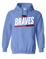 Braves Bat hoodie powder blue