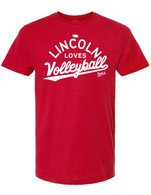 Lincoln Loves Volleyball red