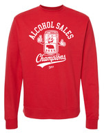 Alcohol Champs crewneck red