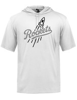 Dodgers performance short sleeve hooded tee white