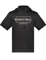 Bolt performance short sleeve Augusta fleece hoodie black