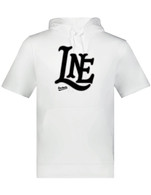 LNE performance short sleeve Augusta fleece hoodie white