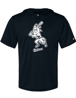 LNE Mascot performance short sleeve hooded tee black