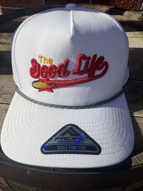 Pacific Brand hat.  Structured front.  Mesh back.  Snapback.  Super dope.