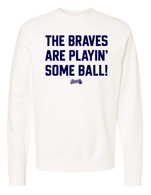 Braves Playin Ball crewneck cream