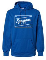 East Patch performance hoodie blue