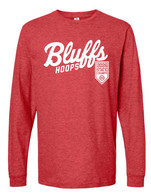 Bluffs Hoops long sleeve heather red