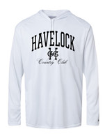 Havelock performance long sleeve hooded tee white