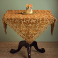 40" Ari Embroidered Tablecloth with Fringed Border