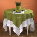 38" Every day Tablecloth with Vibrant Shades of Dyed Hemstitch