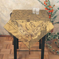 40" Hand Beaded Tissue Fabric Tablecloth
