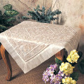 40" Hand Beaded Tablecloth with Plain Border