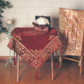40" Cutwork Velvet Tablecloth with Tassels