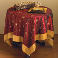 60" Embroidered and Sequined Two-Toned Tablecloth