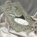 NICKEL TRAY WITH MIRROR LARGE