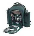 Alpine Two Person Picnic Pack w/ 2 Wine Totes