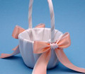 Custom Color Flower Girl Basket,  White