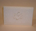 Moire Monogram Guest Book,  Ivory