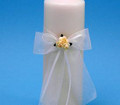 Pillar Candle, Hearts & Roses, Ivory