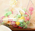 Favor Boxes, Pack of 6, Hearts & Roses Ivory